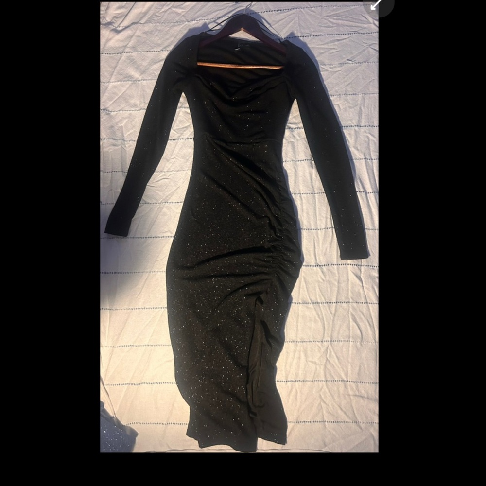 Elegant Black Long Sleeve Dress